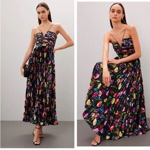 Aiifos Adriana Floral Pleated Statement Maxi Dress